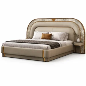 Curved Plywood Embroidered Bed