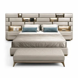 Isydor LED Storage Panel Bed