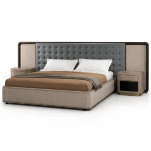 Brass Profile Quilted Bed