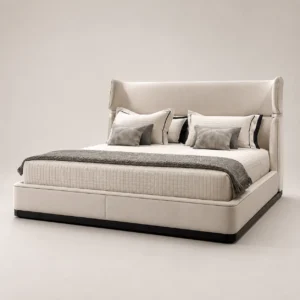 Brass Corner Inclined Headboard Bed