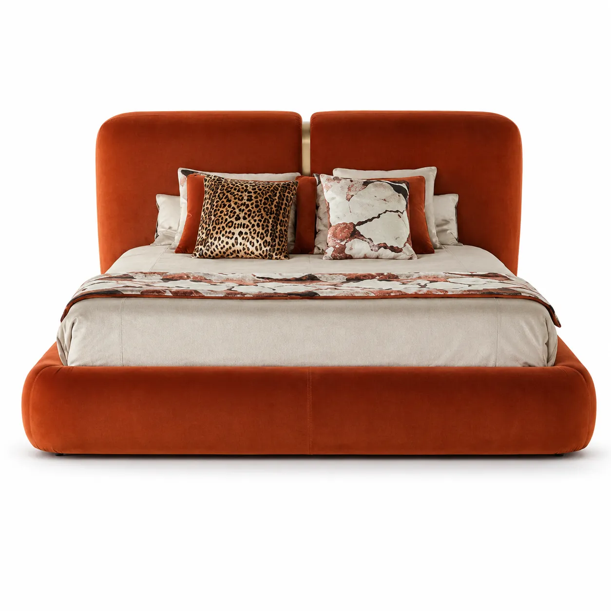 Gold Insert Velvet Cozy Bed