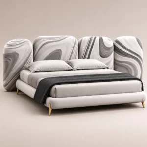 Sculptural Swirl Pattern Bed