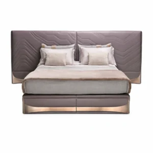 Wave-Quilted Stainless Steel Bed