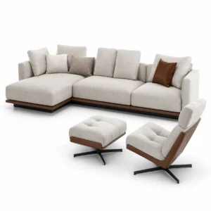 Wood Base Sectional Sofa