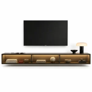Wall-Mounted Glass Front TV Unit