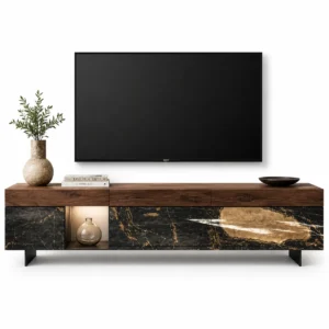 Stone Texture TV Unit