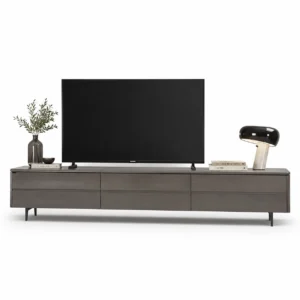 Glossy Taupe Floating TV Unit