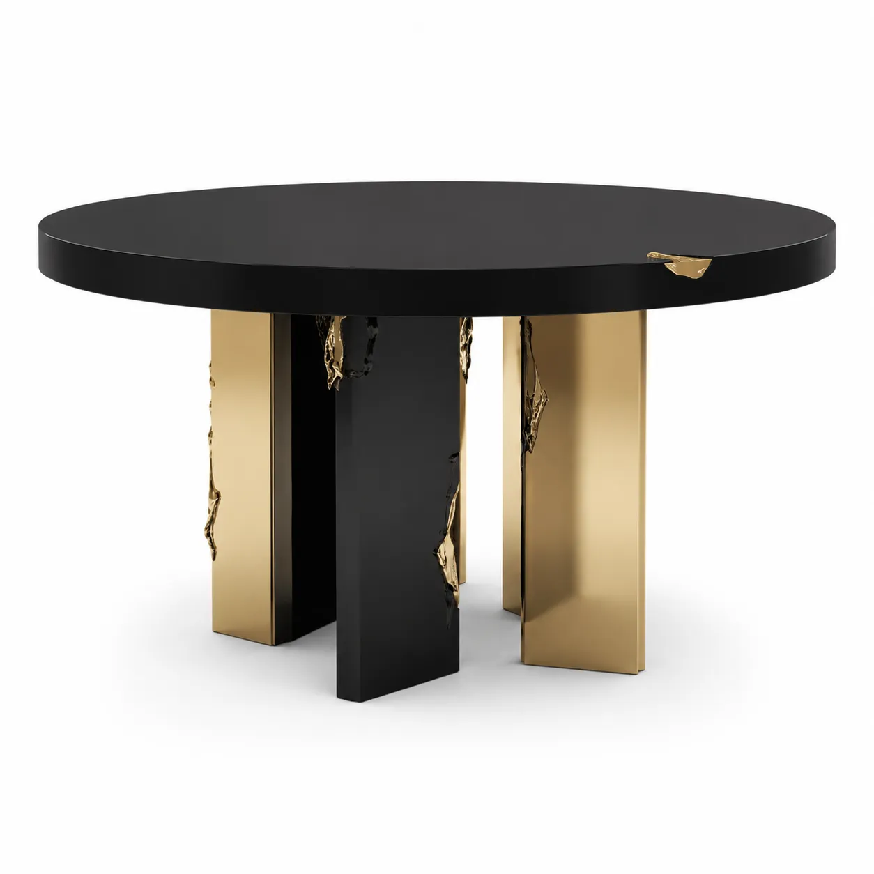 Walnut Gold Dining Table