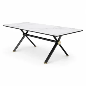 Marble & Metal Dining Table