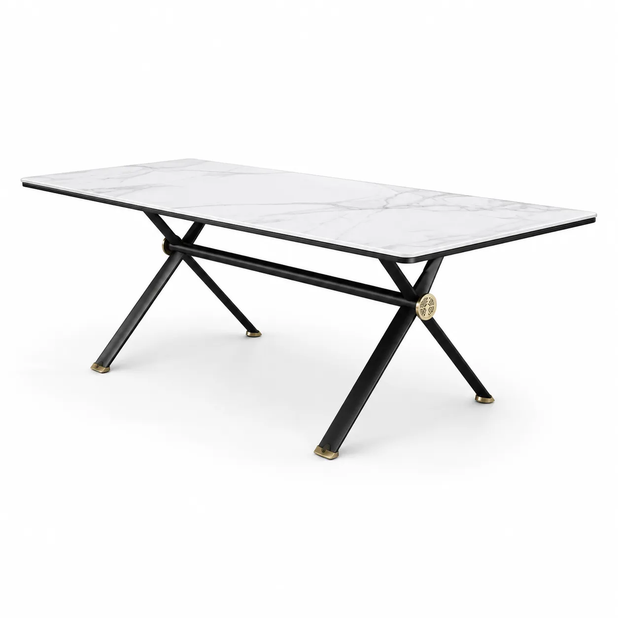 Marble & Metal Dining Table
