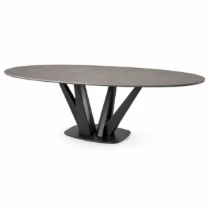 Trapezoid Base Dining Table
