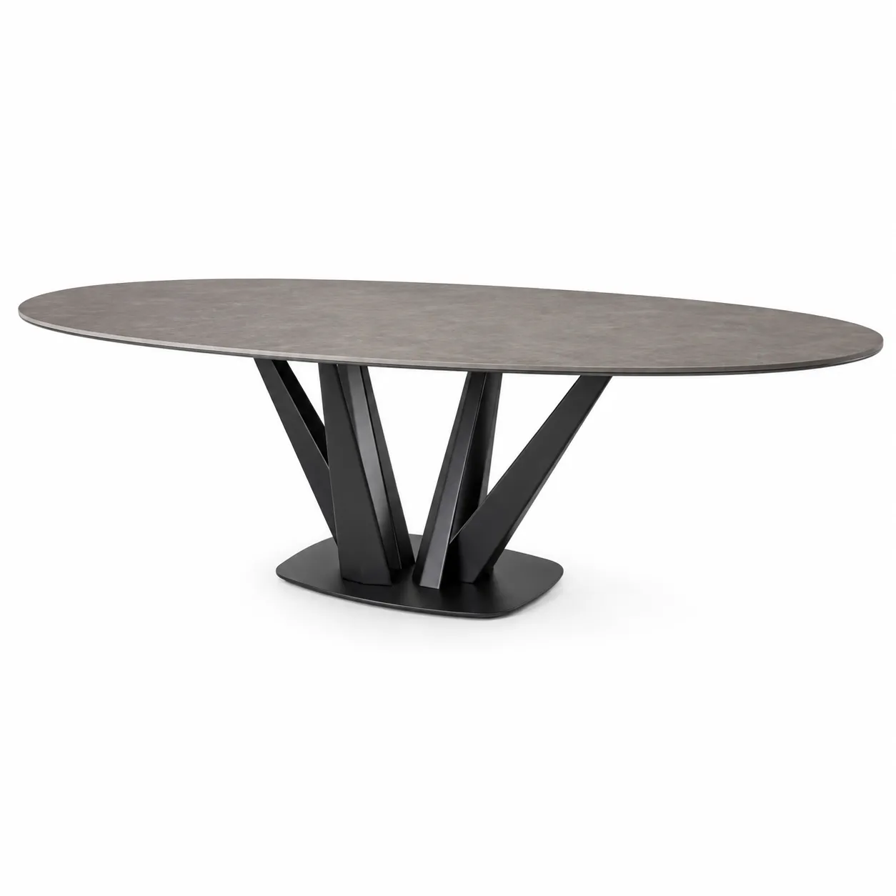 Trapezoid Base Dining Table
