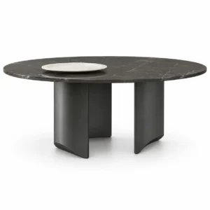 Round Metal Base Dining Table