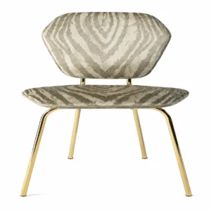 Zebra Pattern Geometric Dining Chair