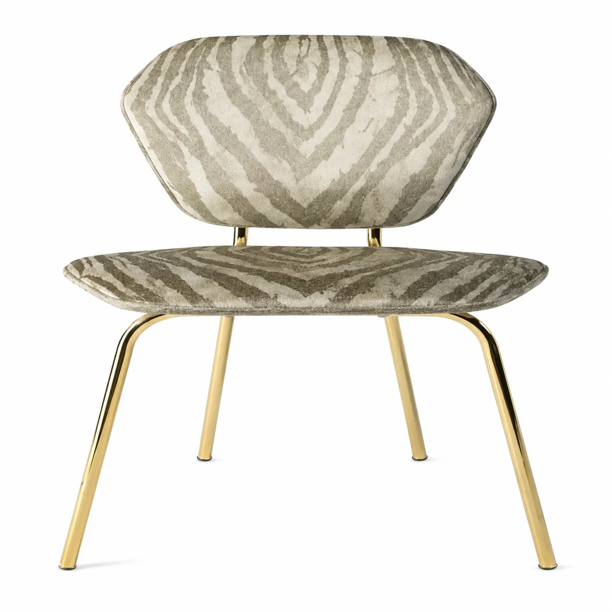 Zebra Pattern Geometric Dining Chair
