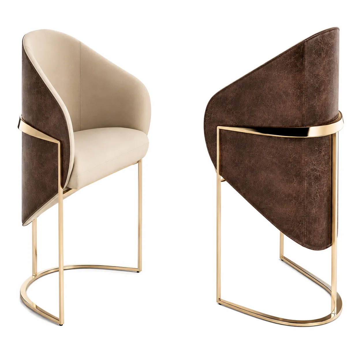 Semi-Circular Wraparound Dining Chair