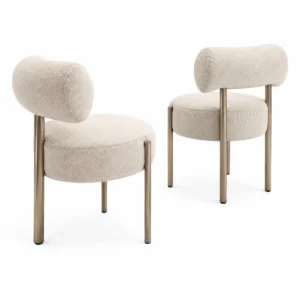 Cylindrical Bolster-Back Dining Chair