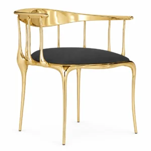 Sculptural Gold Frame Dining Chair