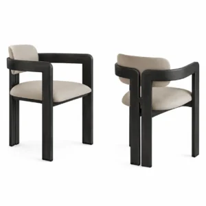 Minimalist Dark Wood Dining Chair