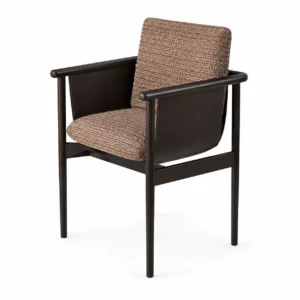 Metal Frame Leather Shell Dining Chair