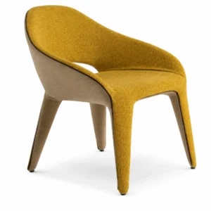 Mustard Yellow Cut-Out Dining Chair