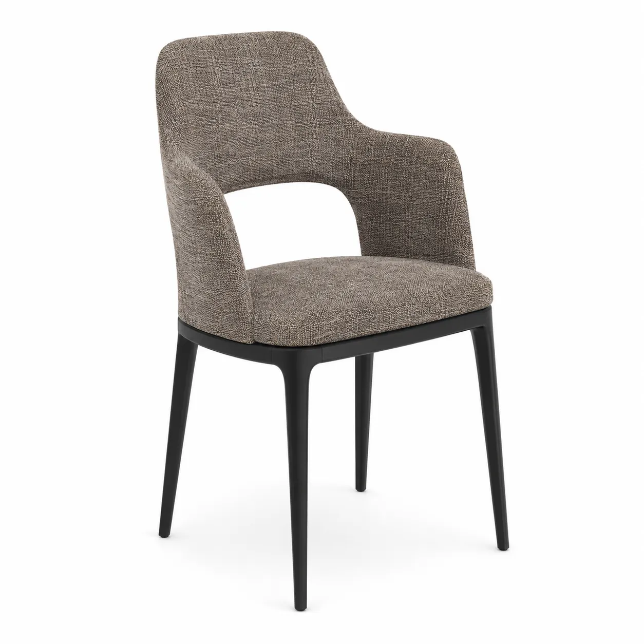 Mid-Century Cut-Out Back Dining Chair