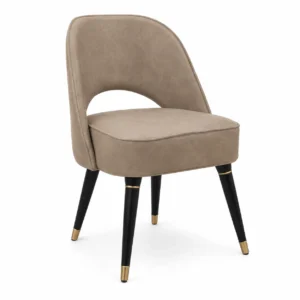 Taupe Cut-Out Back Dining Chair