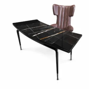 Executive Glossy Black Desk