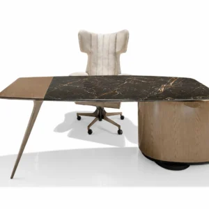 Dark Marble Executive Desk