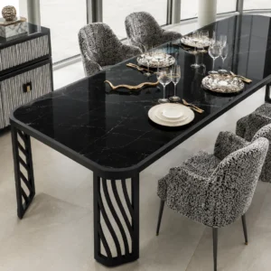 Zebra Pattern Dining Table