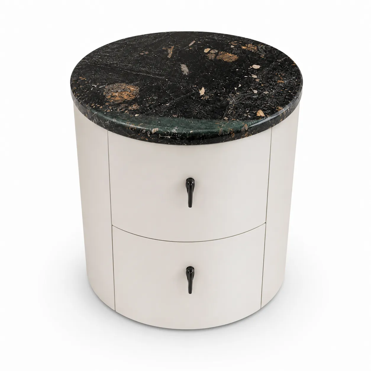 Oshara Marble Top Round Nightstand