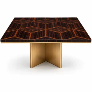 Geometric Wood Dining Table