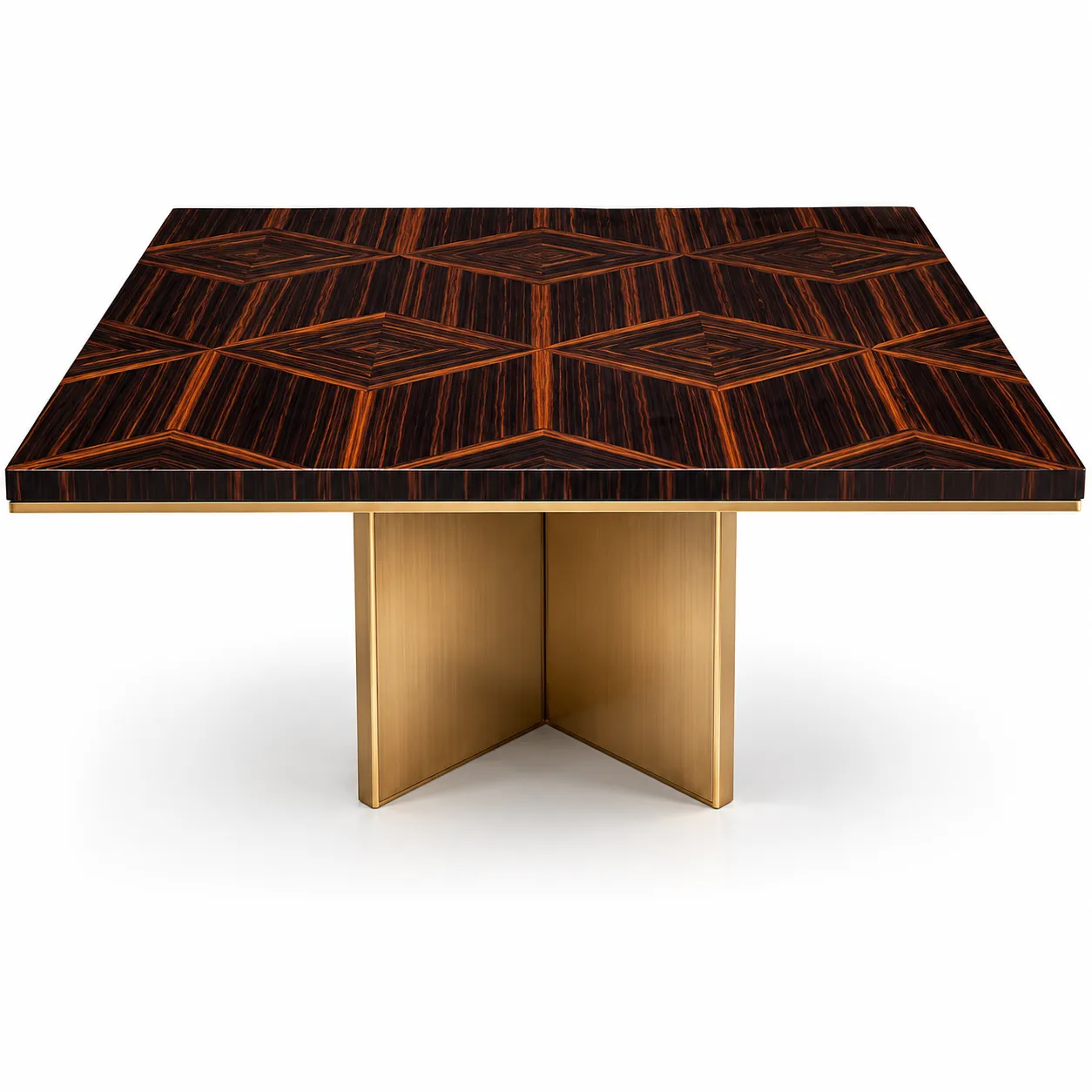 Geometric Wood Dining Table
