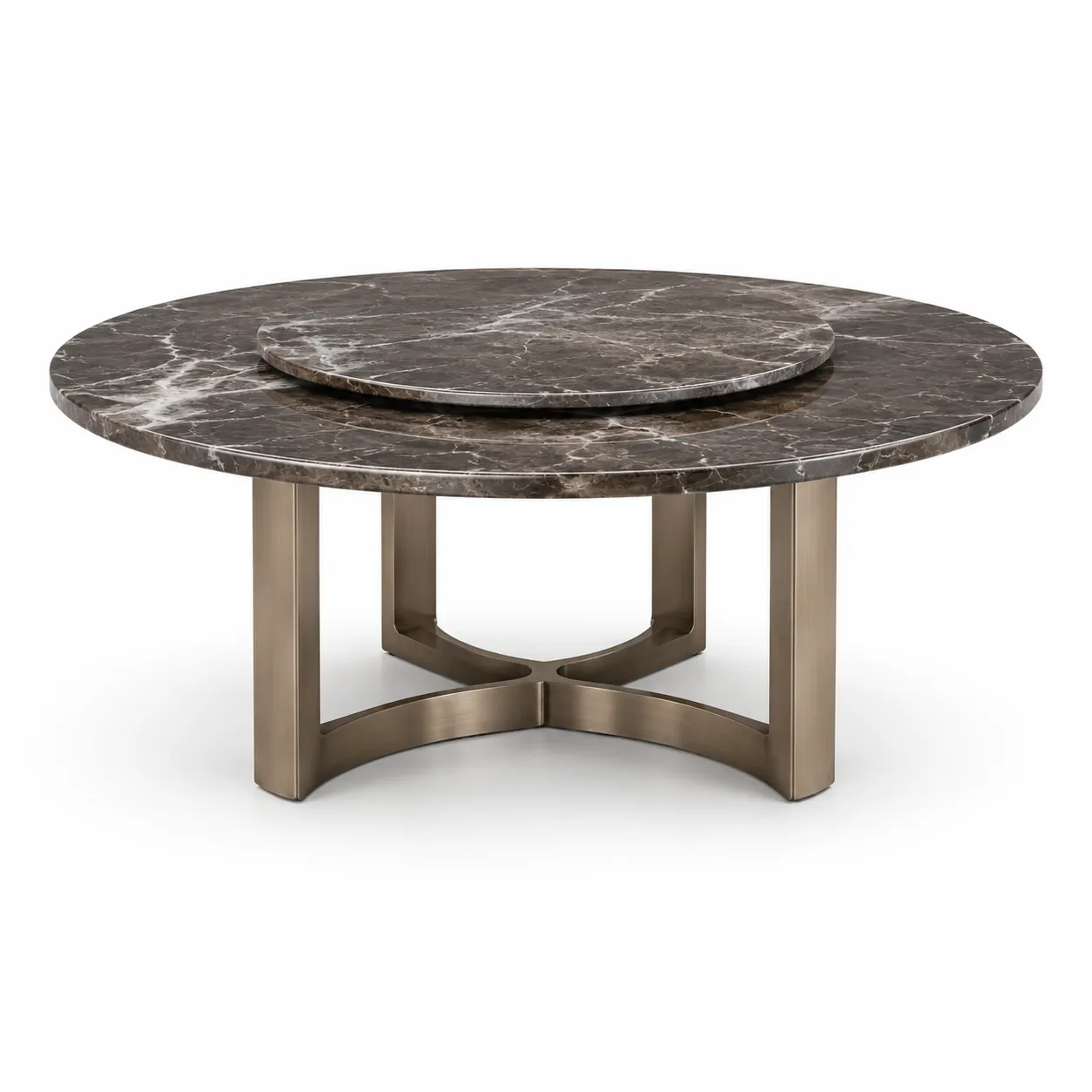Round Marble Lazy Susan Table